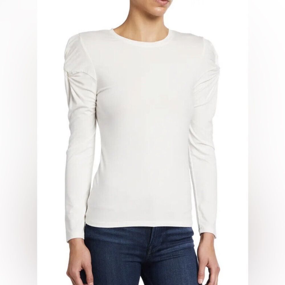 Frame denim cream long sleeved top Large